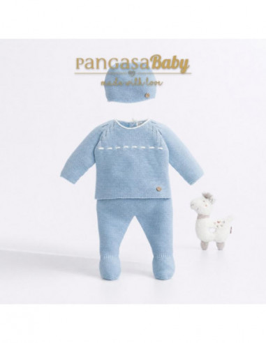 CONJUNTO LANA 3 PIEZAS SOFT CELESTE...
